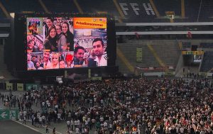 Social Wall in der Commerzbank-Arena