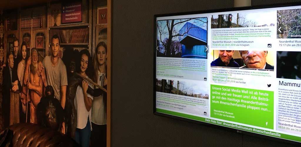 Signage Display beim Neanderthal Museum