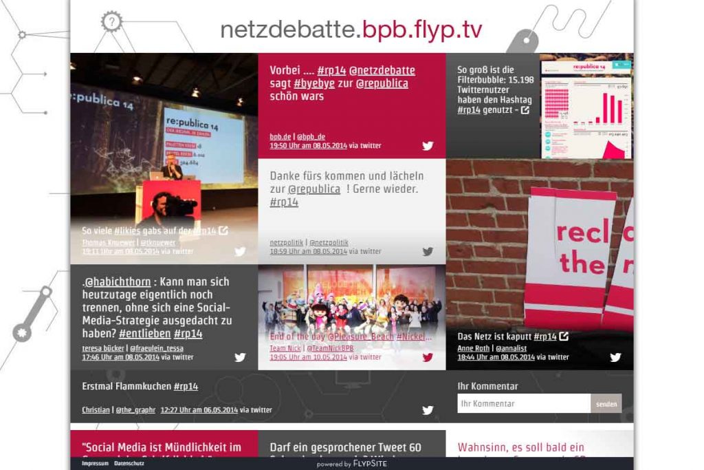 Twitter-Wall Netzdebatte